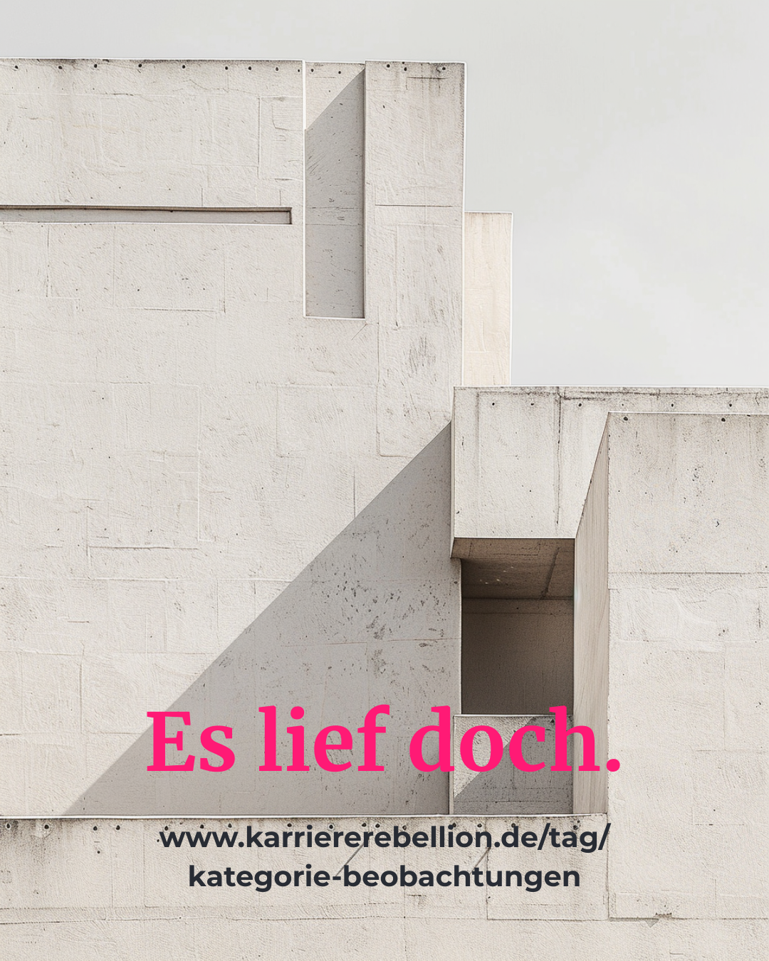 Minimalistische architektonische Darstellung als Symbol für die Kategorie Beobachtungen von Karriererebellion! Hier die Beobachtung über Funktionieren un d liee