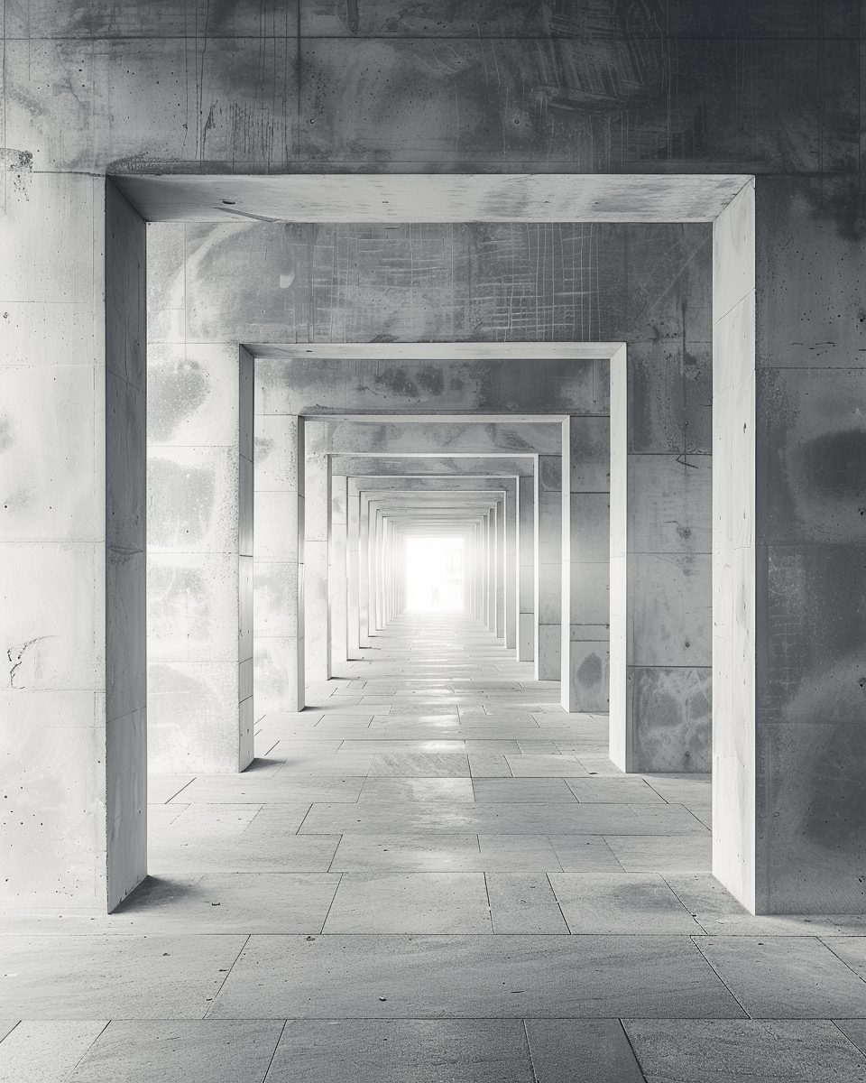 Abstraktes architektonisches Bild zur Gruppe der neuen Führungskräfte